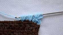 And now pull yarn through ALL loops on hook.