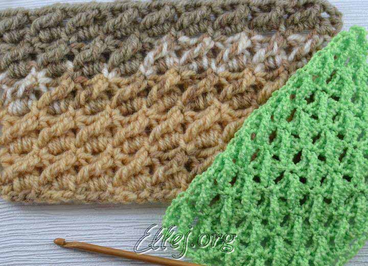 Diagonal treble crochet stitch
