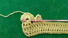 Insert the hook, yarn over.