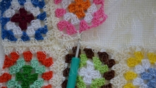 And so on.  Leave one side of motif unfinished. Take the third motif and work some as the second one.