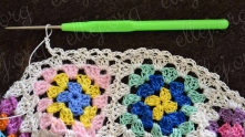 The row-by-row photos of crochet sleeve at next.