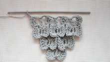 Each new row has 1 butterfly more than in the previous row.
