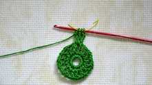 Yarn over (YO), and pull through all loops on the hook.