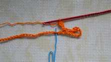 Skip 2 ch, 2 dc together in 3rd ch from hook.