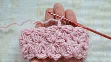 The second row is ready. Continue working, repeating the row 2. Work ch 3.