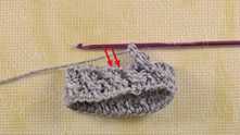 Skip 1 stitch (FPDc of the previous row), 2 dc in the next 2 dc.