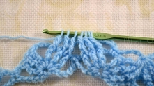 Yarn over, and pull through all loops on the hook.