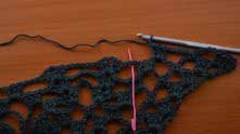 Before finalizing the shawl new butterflies work no more. Perform BC. Work ch 2 (above were 3), 3 dc in next arch around.