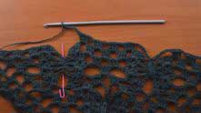 Ch 7 - antenna, puff stitch for next butterfly.