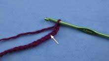 Multiples of 6. Work chain n * 6 + 1, where n is the desired number of hearts. Work 2 double crochet (dc) in the 4-th chain (ch) from hook.