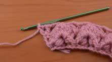 Узор ракушки с пышными столбиками