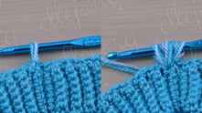 Pull the loop on the height 1-1,5 cm (~½ inch). Do 2 times: Yo and pull loop from the same space. Puff stitch is </b>a 3 half double crochet (hdc) stretched from one space together.