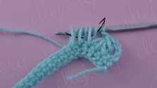 Yarn over and pull yarn through all loops on hook in the same way as before.