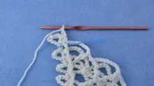 You can turn a shawl to right side and make BPdc. Insert the hook like a clip.