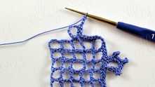 Join with sl st to form a ring. (3 sc, ch-3 picot) 3 times, 3 sc all in ring.