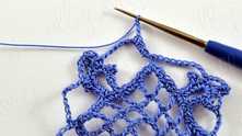 Not joining with sl st (open picot).
