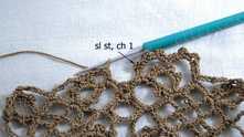 Join to the next picot on the first motif.