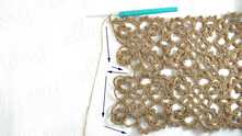 Edging remain sides of the first motifs in each row. At this stage, you can join to the picots on the last motifs of the rows to make a pipe.