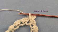 Repeat 2 more times: YO, pull the yarn, YO, pull the yarn.