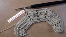 Similarly work up the second sleeve and back side.