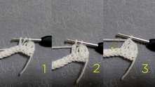 It is the same as usual dc, just pulling a longer loop. And 2 more of the same long dc.