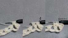 Pull loops for first puff stitch, then for second, YO and pull yarn through all loops on the hook, except one. YO, and pull through last 2 loops. Work ch 1.