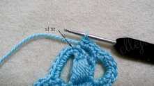 Sl st in the top of the first sc at the end. Fix the thread. My sample is ready!