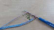 Chain a multiple of 19 ch. Work n*19 + 4 ch. 4 treble crochet (tr) in 5-th ch from hook.