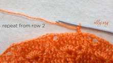 Row 8. Repeat from the Row 2 to desired size.