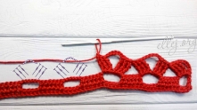 Repeat from * to the end of the row.
