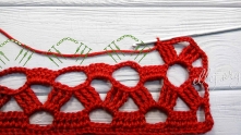 Repeat from * to the end of the row.