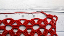 Repeat from * to the end of the row.