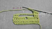 1 Single crochet (sc) in both chains around.