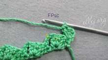1 Front Post single crochet (FPsc) in 3rd dc around.