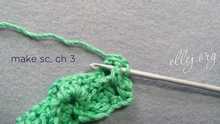 Insert hook in this way, then make usual sc, ch 3.