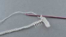 5 СБН по одному в следующие 5 петель.