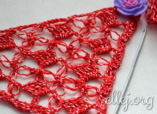 Узор Дюаль для шали/бактуса Узор крючком Шаль "Дюаль"