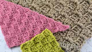 Вязание от угла • Техника энтрелак (С2С)