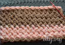 Объемный плетеный узор для снуда Объемный плетеный узор для снуда