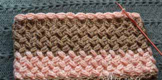 Объемный плетеный узор для снуда Объемный плетеный узор для снуда