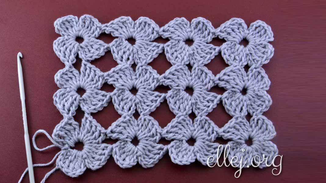 Clover stitch. Unseparated crochet.