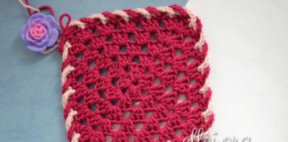 Обвязка края переплетенными цепочками Обвязка переплетенными цепочками