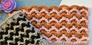 Узор Две сеточки Узор Две сеточки крючком