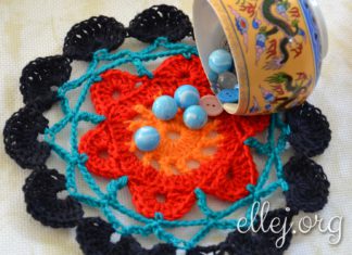 Colorful Doily – Stand for cup Colorful Doily Stand for cup