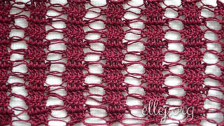 Узор крючком Бордовое прикосновение