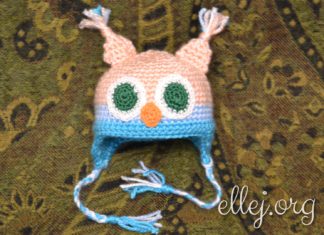 Шапочка-сова для куклы Шапочка-сова для куклы крючком