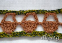 Корзинки. Узор крючком в копилку Узор Корзинки крючком схема