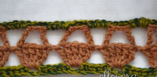 Корзинки. Узор крючком в копилку Узор Корзинки крючком схема