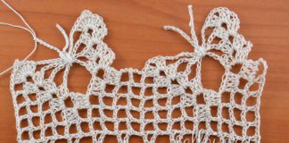 Кайма с бабочками Кайма с бабочками крючком