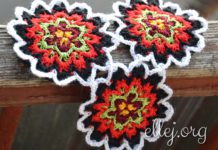 Круглый мотив в технике Барджелло Круглый мотив в технике Барджелло